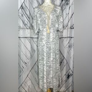Bellaumbra Italy Animal Print Maxi Dress M